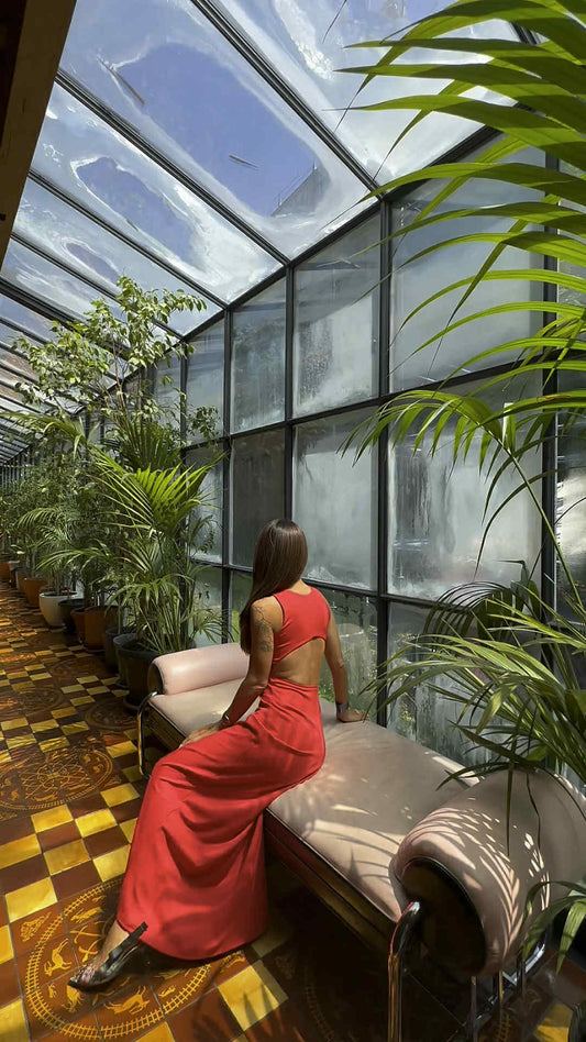 Dress with Open Back